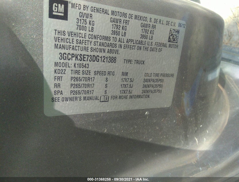 3GCPKSE73DG121388