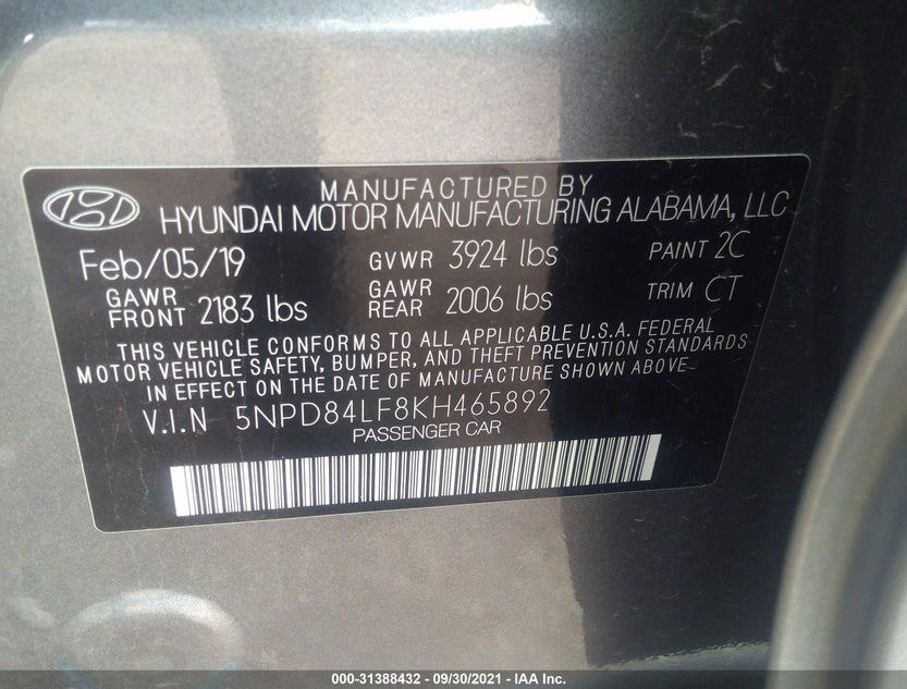 5NPD84LF8KH465892