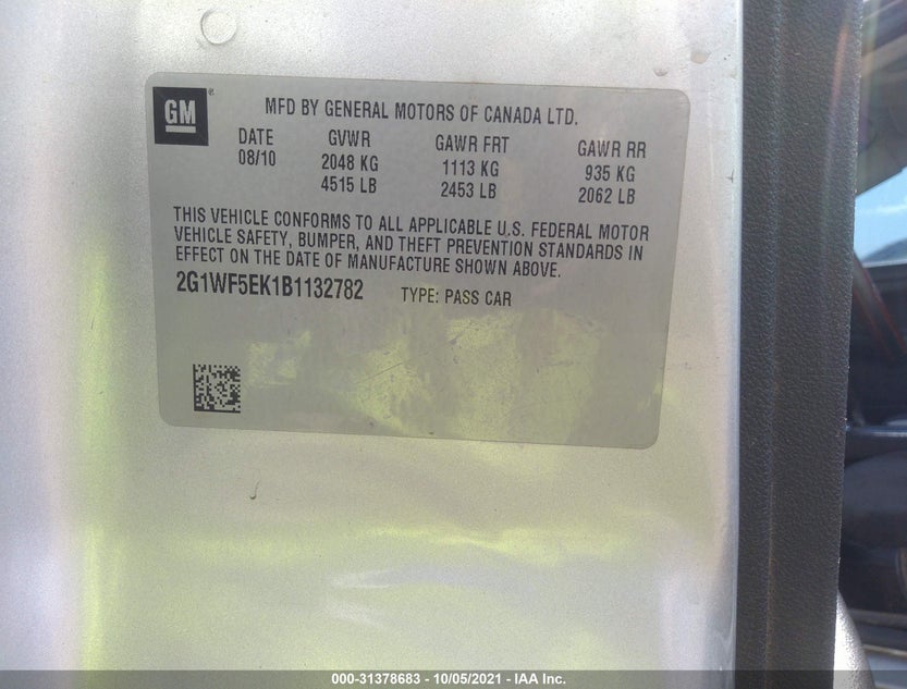 2G1WF5EK1B1132782
