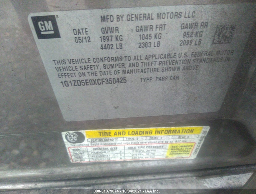 1G1ZD5E0XCF350425