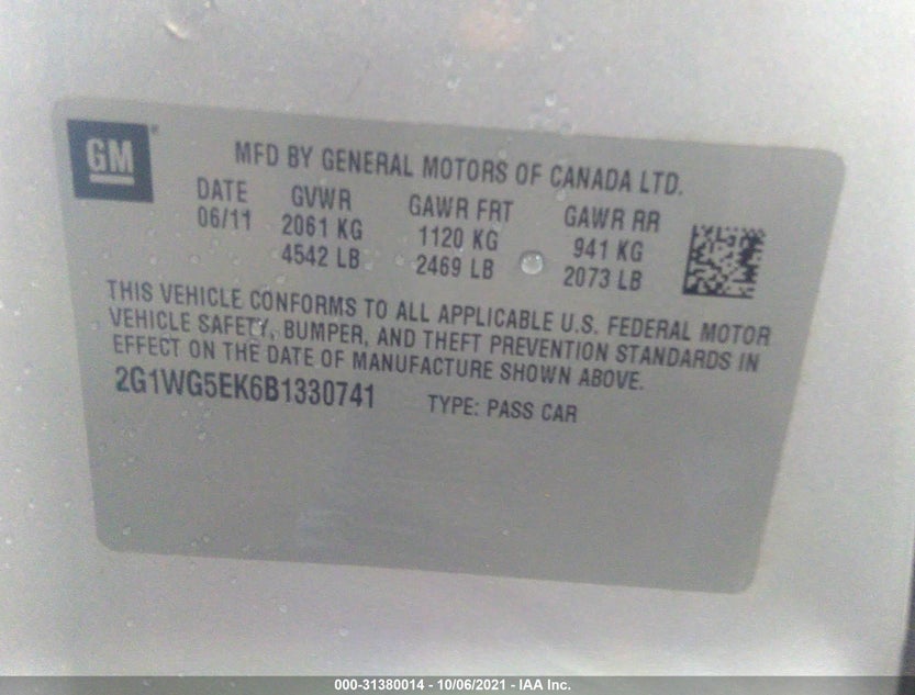 2G1WG5EK6B1330741