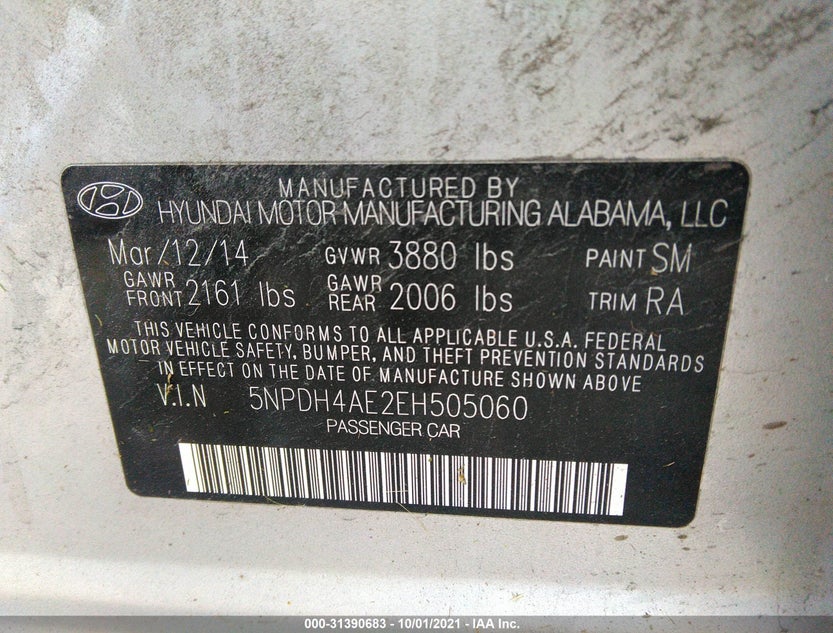 5NPDH4AE2EH505060