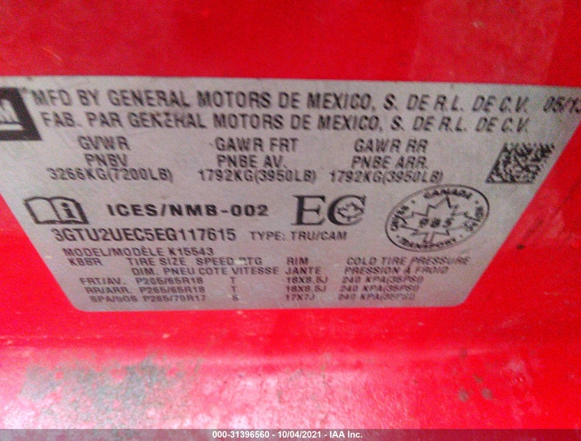 3GTU2UEC5EG117615