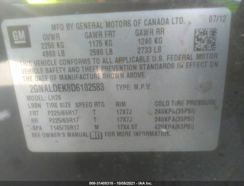 2GNALDEK8D6102583