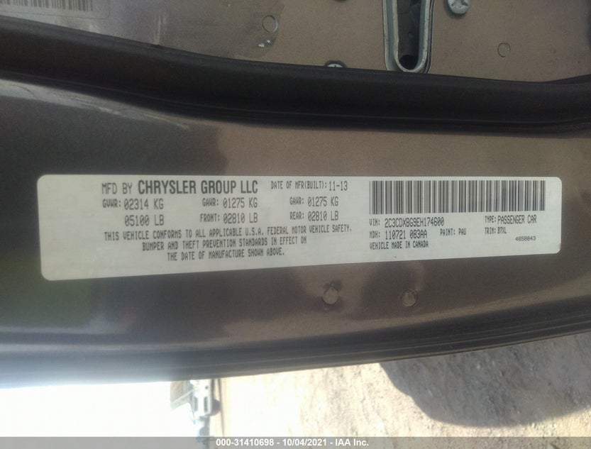 2C3CDXBG9EH174600