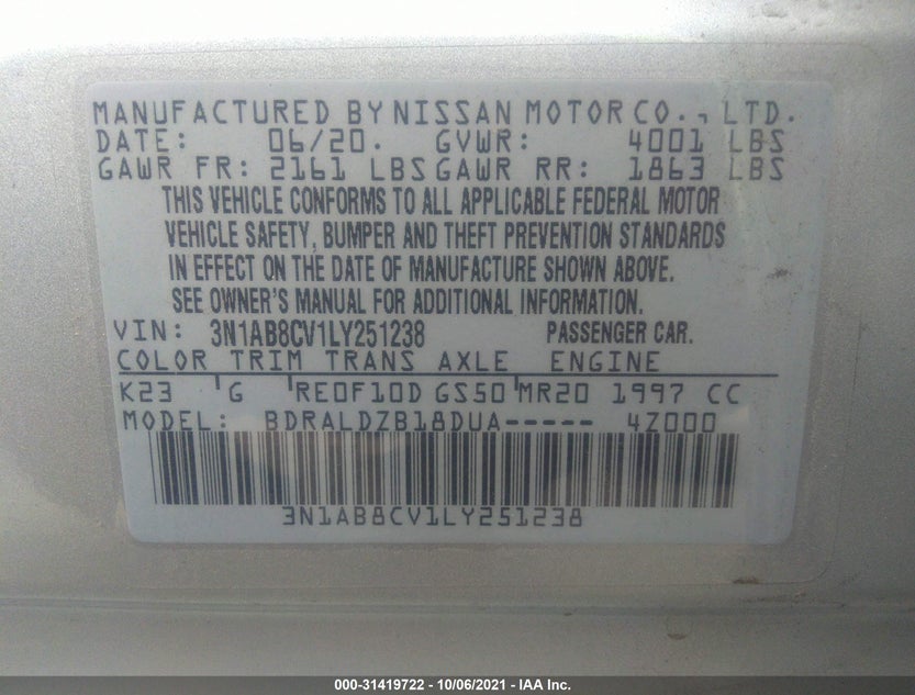 3N1AB8CV1LY251238