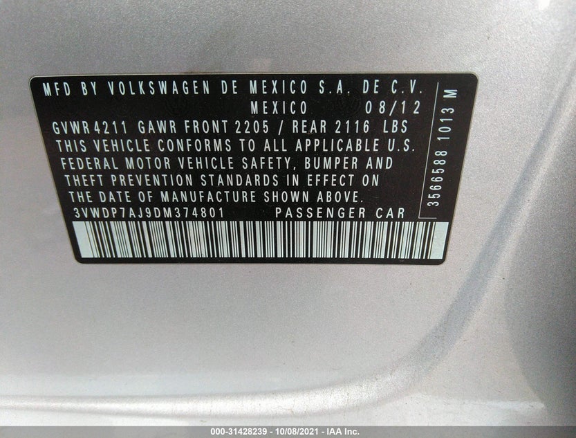 3VWDP7AJ9DM374801