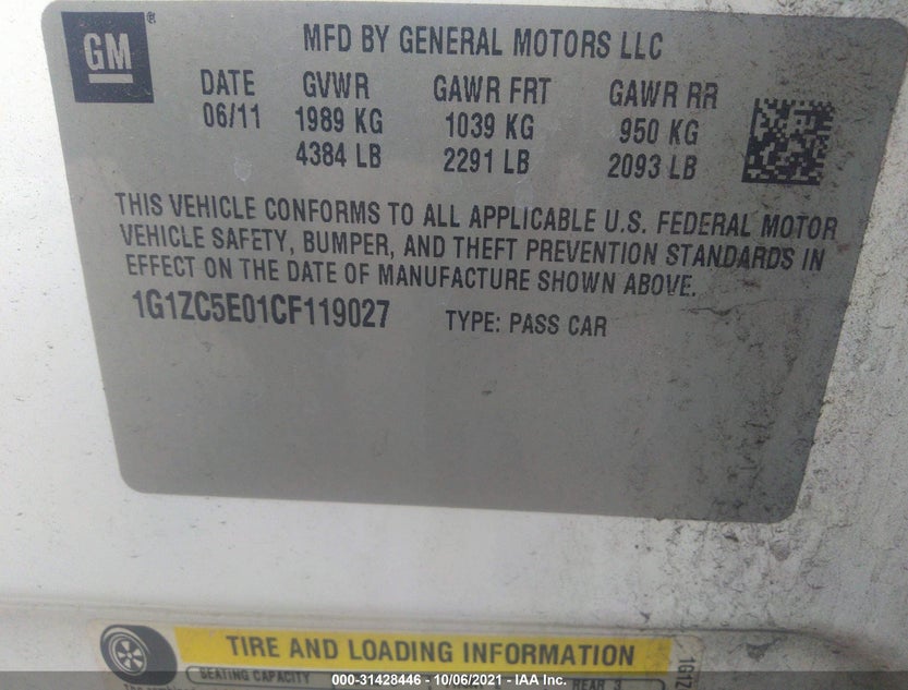 1G1ZC5E01CF119027