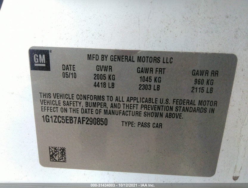 1G1ZC5EB7AF290850