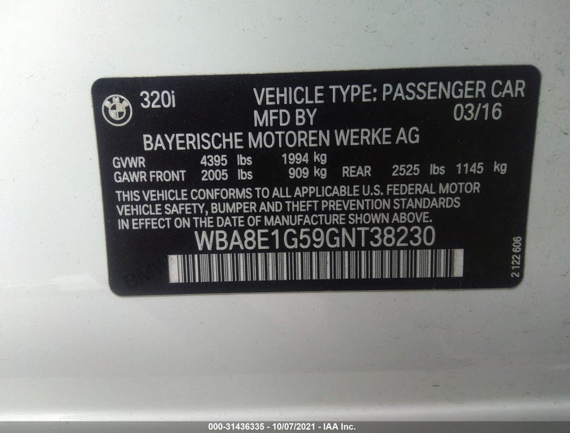 WBA8E1G59GNT38230