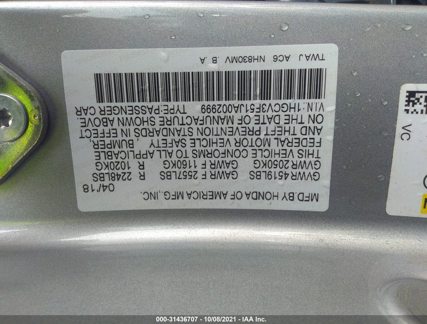 1HGCV3F51JA002999