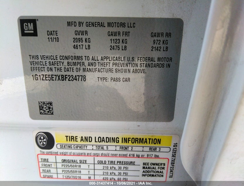 1G1ZE5E7XBF234778