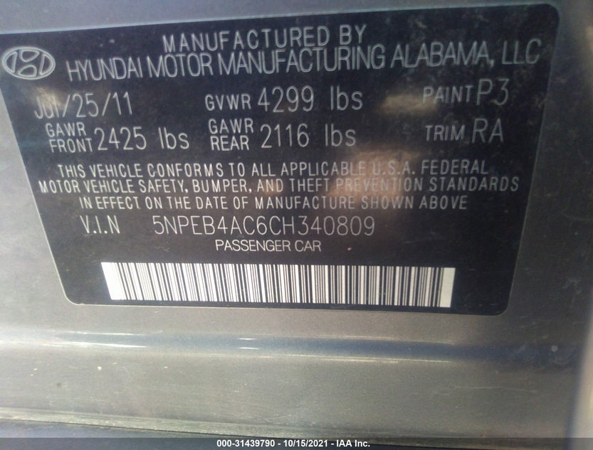 5NPEB4AC6CH340809