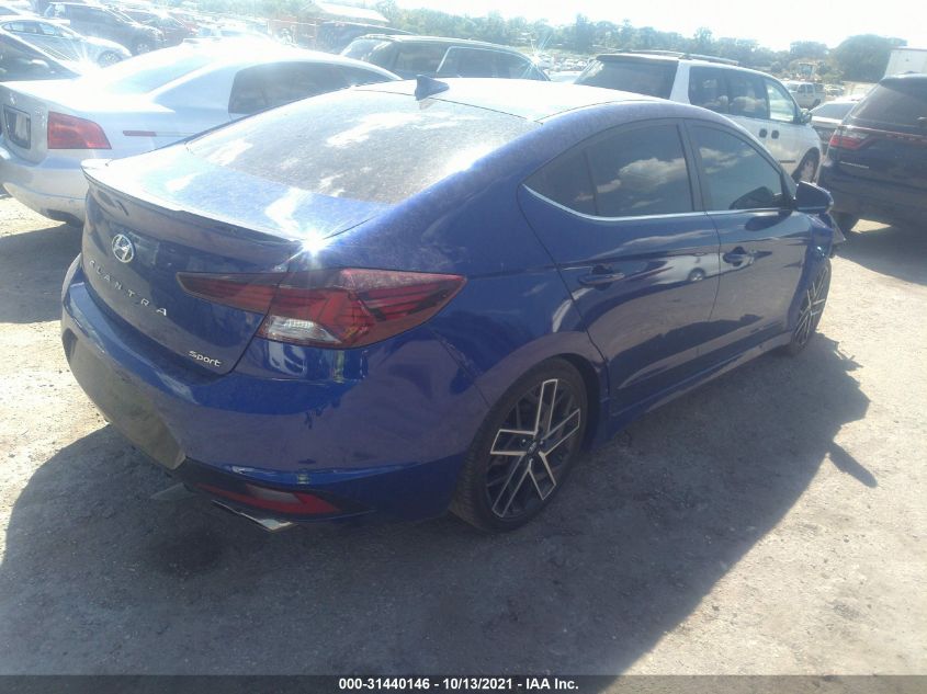 2020 Hyundai Elantra Sport VIN: KMHD04LB2LU100566 Lot: 31440146