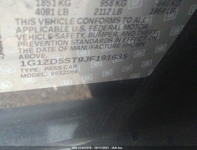 1G1ZD5ST9JF191635