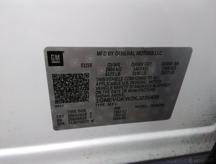 1GNEVGKW2KJ235439