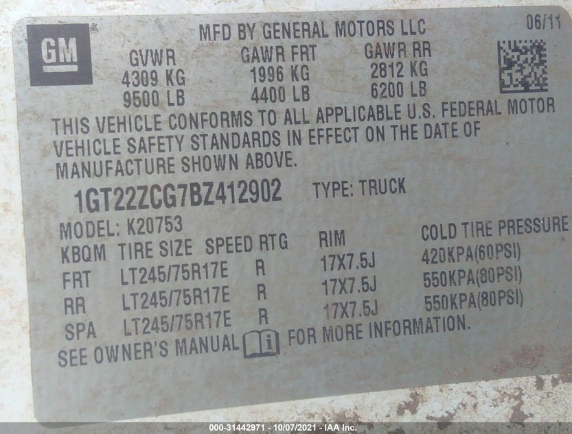 1GT22ZCG7BZ412902