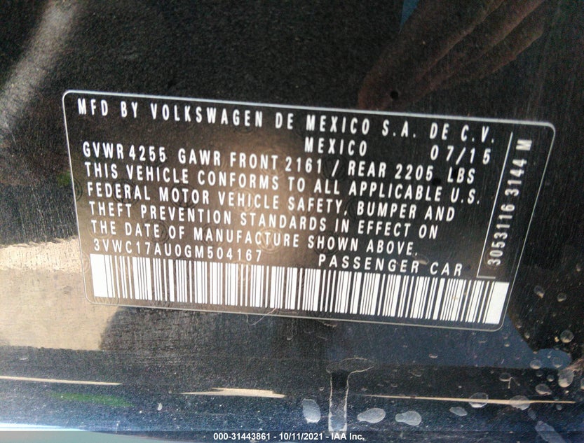 3VWC17AU0GM504167