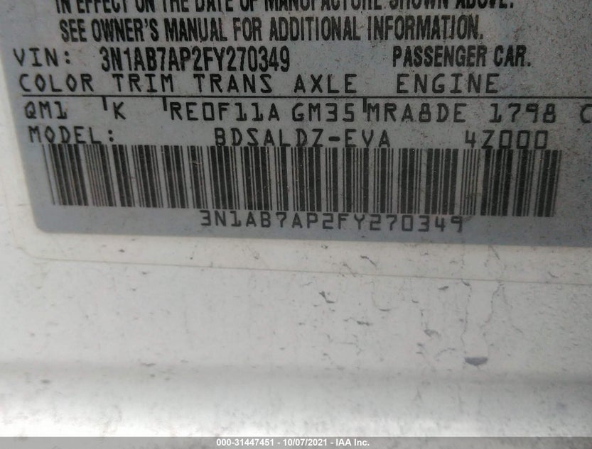 3N1AB7AP2FY270349