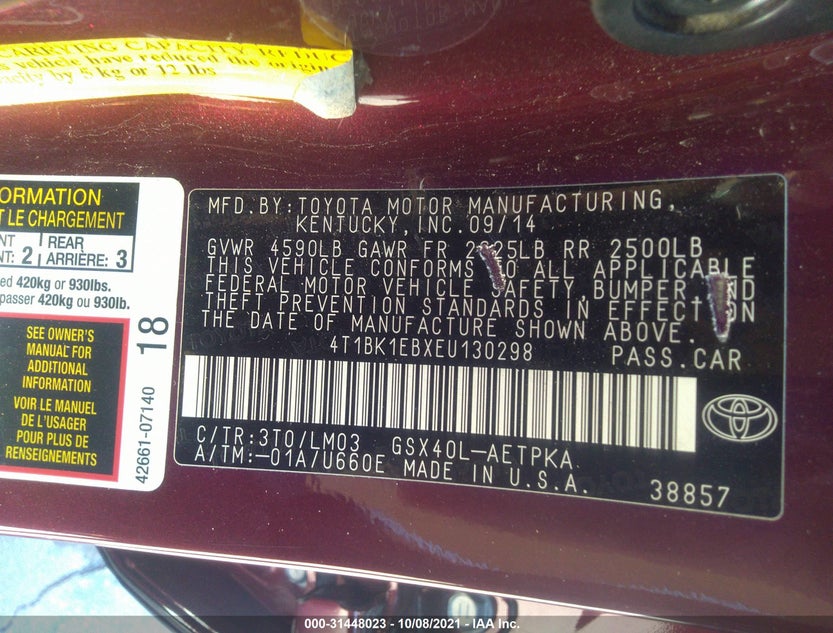 4T1BK1EBXEU130298