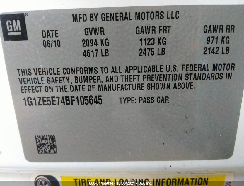 1G1ZE5E74BF105645