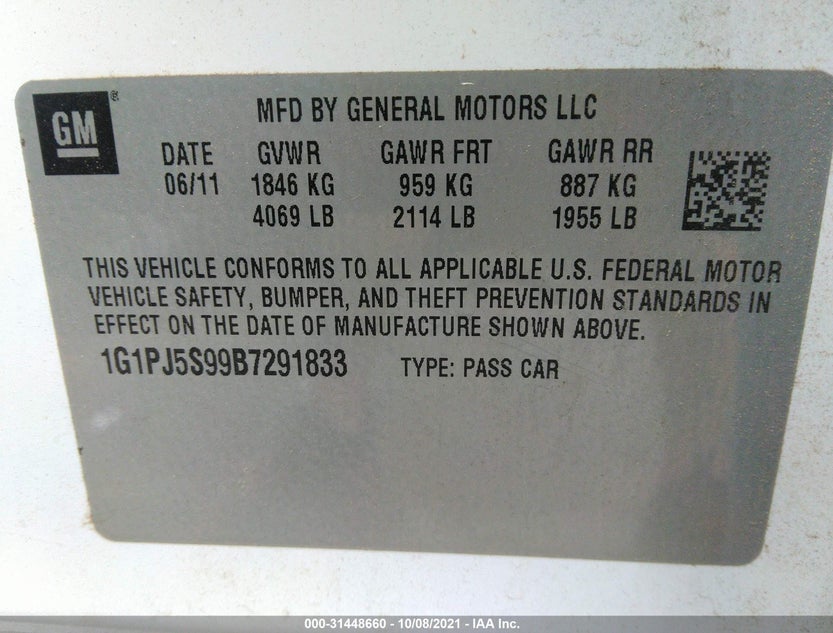 1G1PJ5S99B7291833