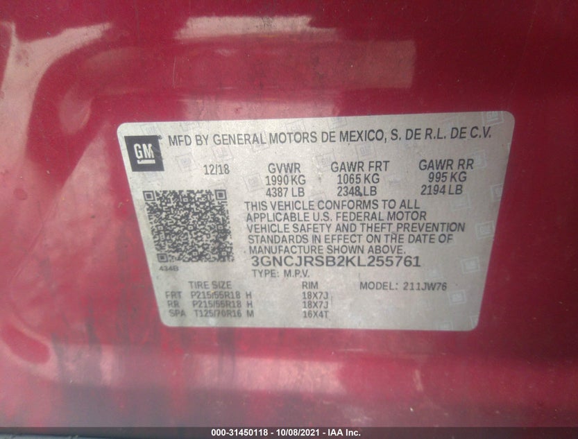 3GNCJRSB2KL255761