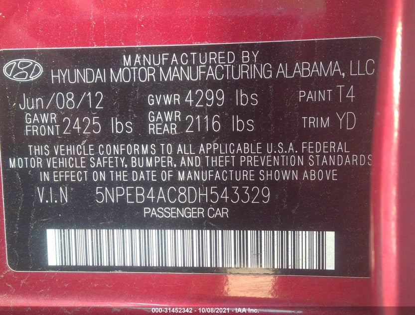 5NPEB4AC8DH543329