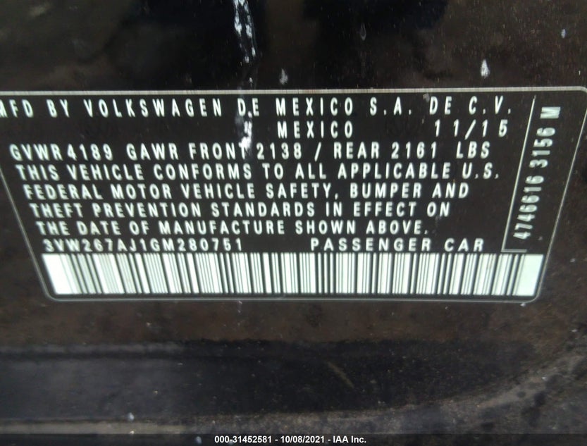 3VW267AJ1GM280751