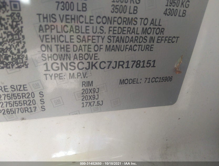 1GNSCJKC7JR178151