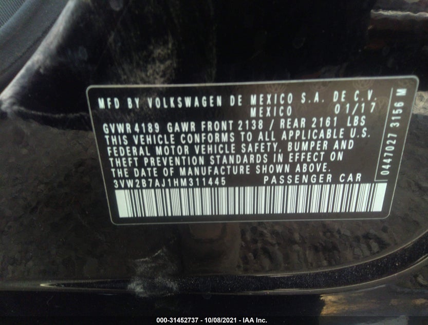 3VW2B7AJ1HM311445