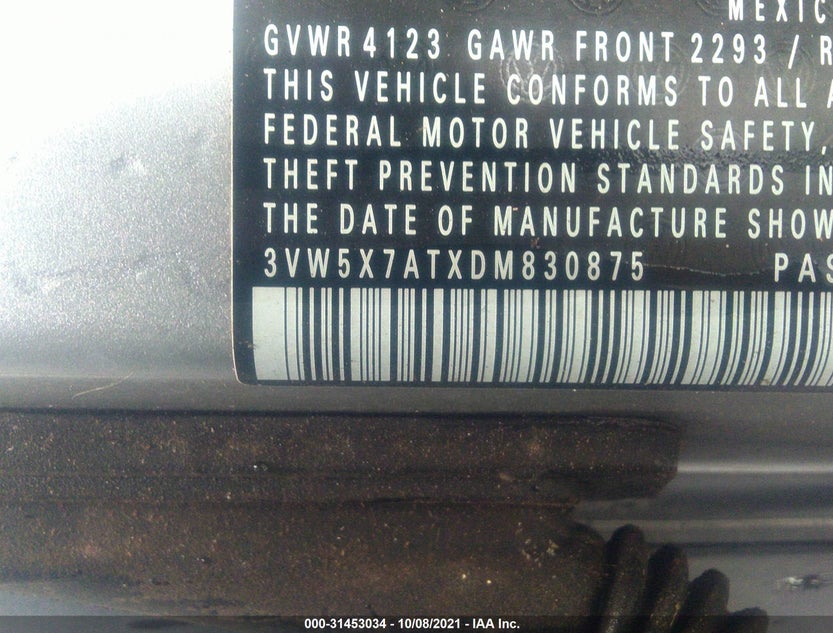 3VW5X7ATXDM830875