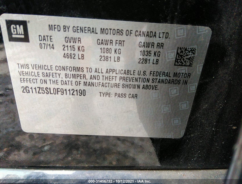 2G11Z5SL0F9112190