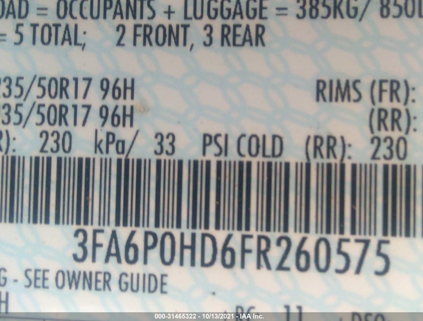 3FA6P0HD6FR260575