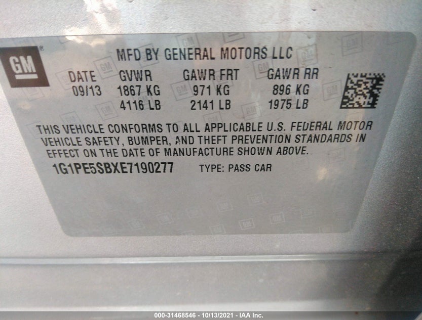 1G1PE5SBXE7190277