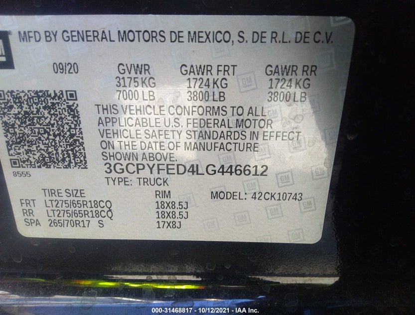 3GCPYFED4LG446612