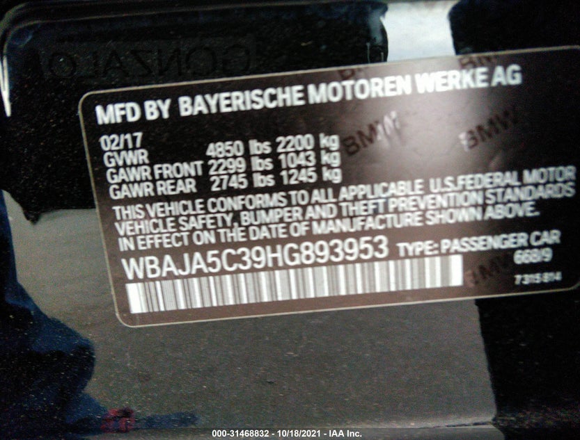 WBAJA5C39HG893953