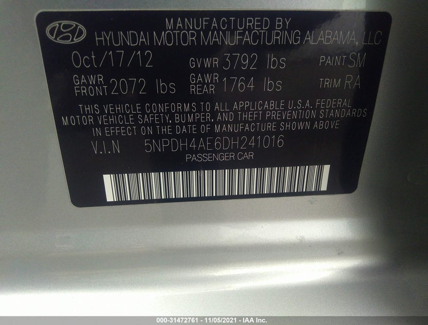 5NPDH4AE6DH241016