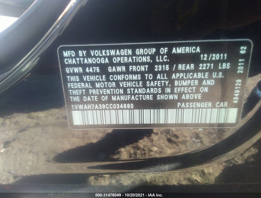 1VWAH7A39CC034680
