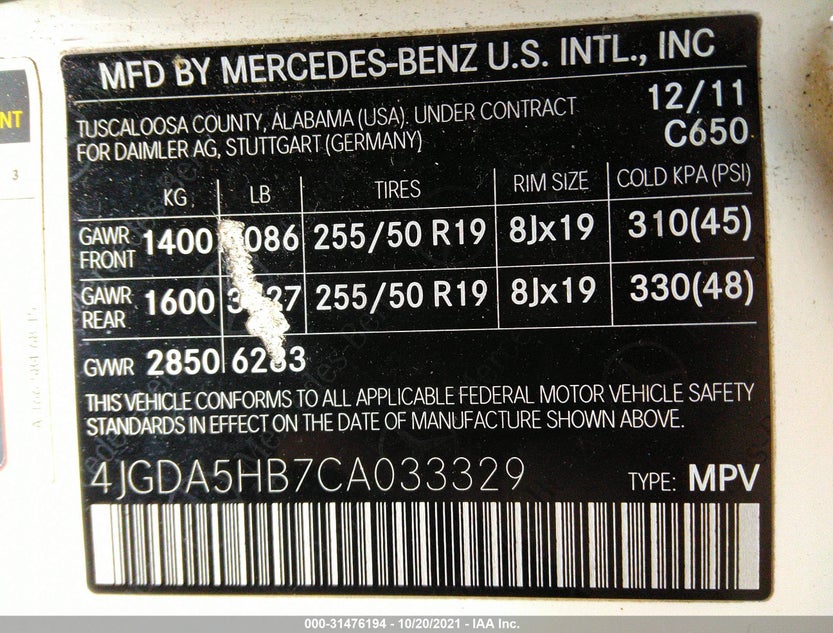 4JGDA5HB7CA033329