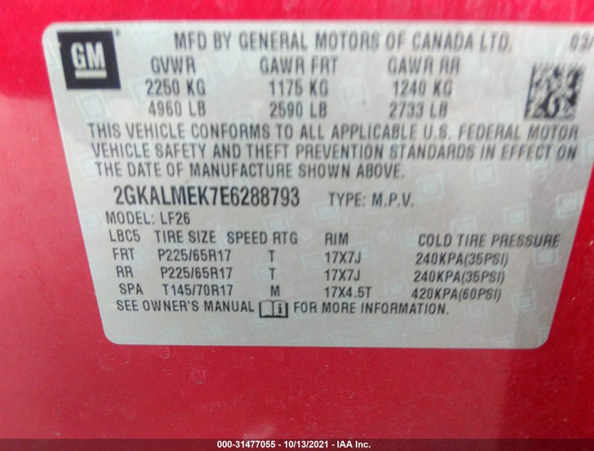 2GKALMEK7E6288793