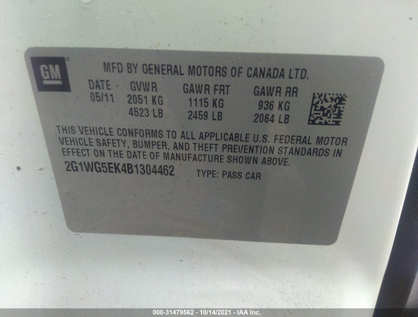 2G1WG5EK4B1304462