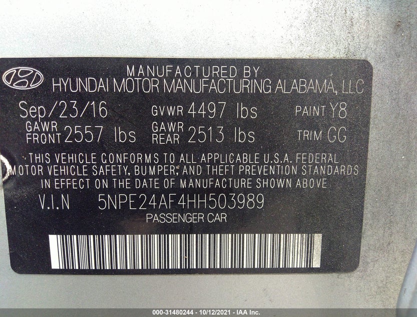 5NPE24AF4HH503989