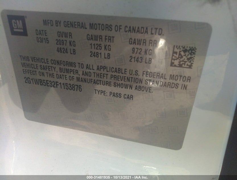 2G1WB5E32F1153876