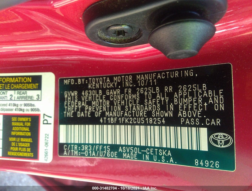 4T1BF1FK2CU518254