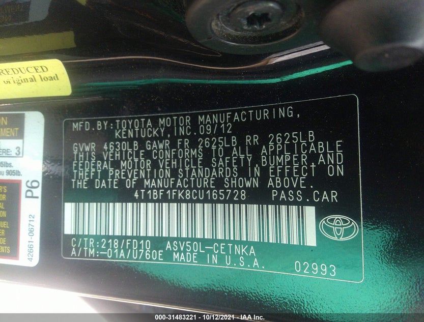 4T1BF1FK8CU165728