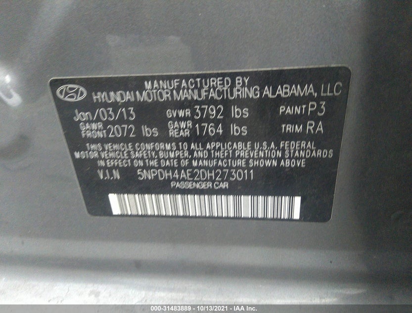 5NPDH4AE2DH273011