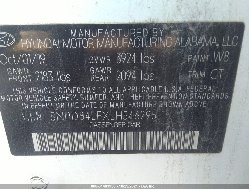 5NPD84LFXLH546295
