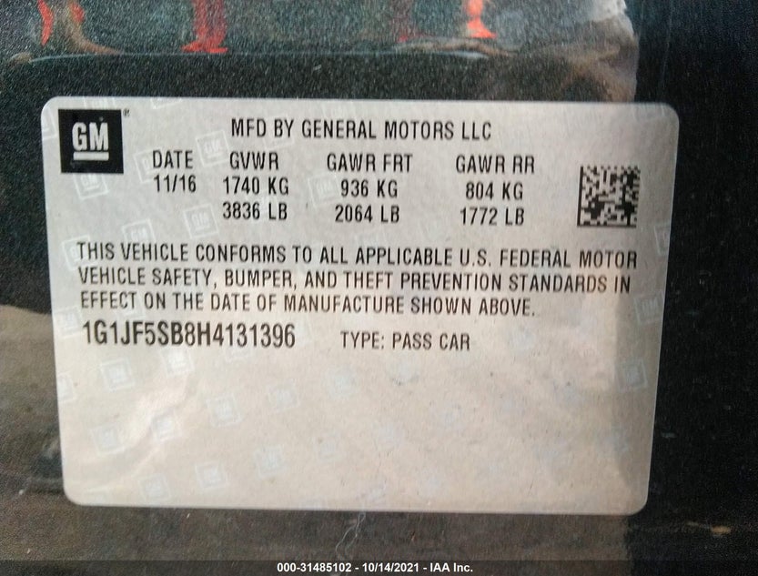1G1JF5SB8H4131396
