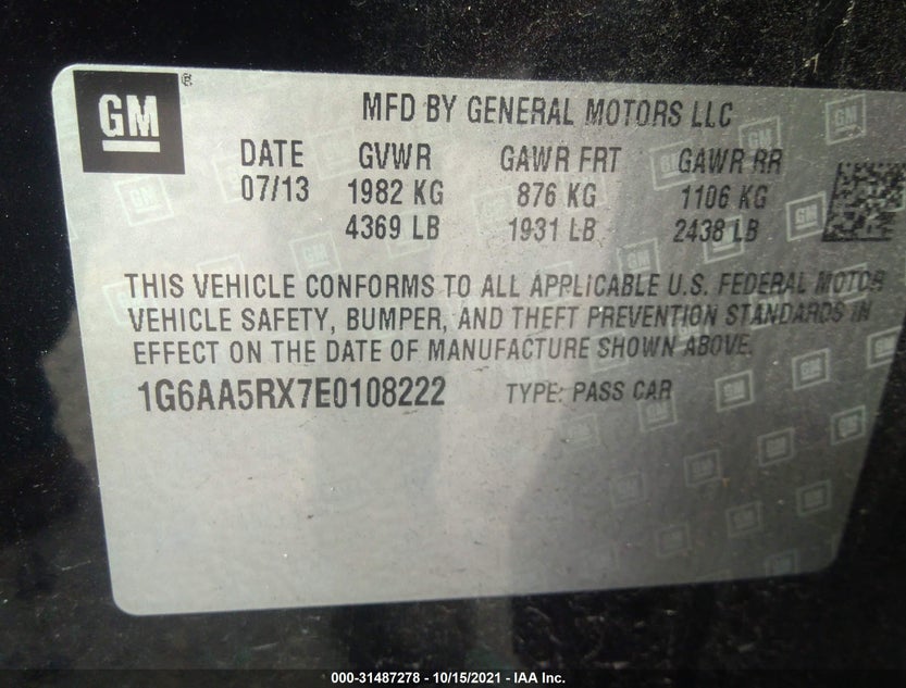 1G6AA5RX7E0108222